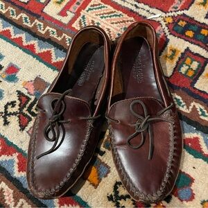 Minnetonka Dark Brown Leather Moccasins